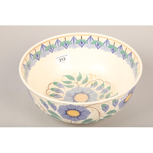 313 - Wedgwood Chinese Aster bowl with floral design, 26cm x 26cm