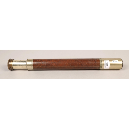 319 - Military telescope stamped W. Ottway & Co Ltd, Ealing, London, 1940, No. 1756