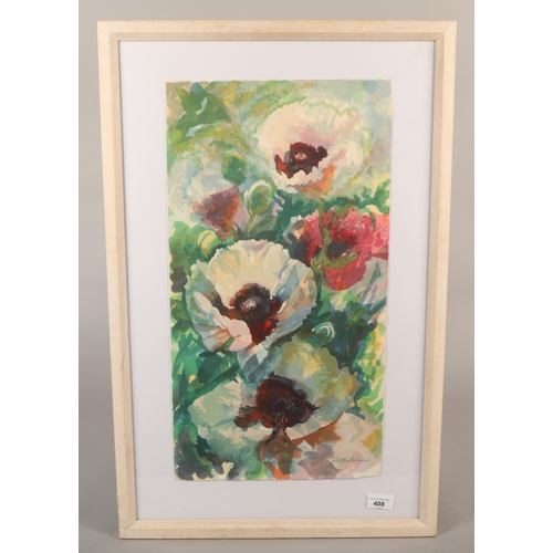 408 - R W Batchelor 'Pattys Plum' watercolour on paper, 30 x 56 cm (47 x 73 cm including frame )