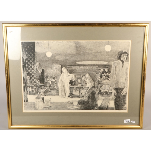 410 - Michael Fell, Thieoes Kitchen' signed etching 7/100, signed 67 x 46 cm (87 x 66 cm including frame)