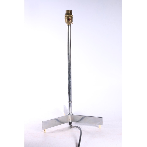 69 - Art Deco style chromed metal table lamp, 45cm tall.