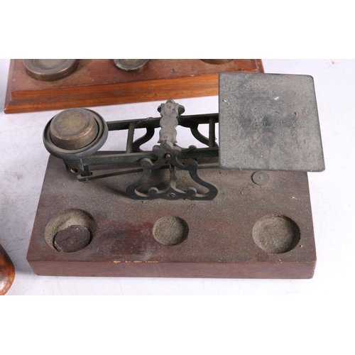 74 - Four sets of postal scales with weights. (4)