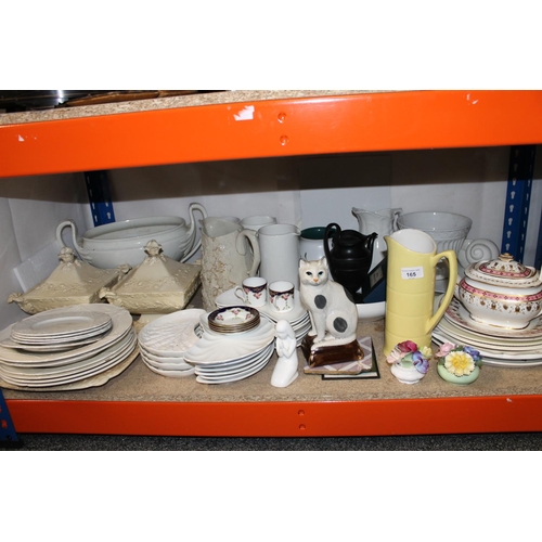 165 - Ceramics to include a pair of Masons tureens and covers, Royal Cauldon Ironstone ware dishes, side p... 