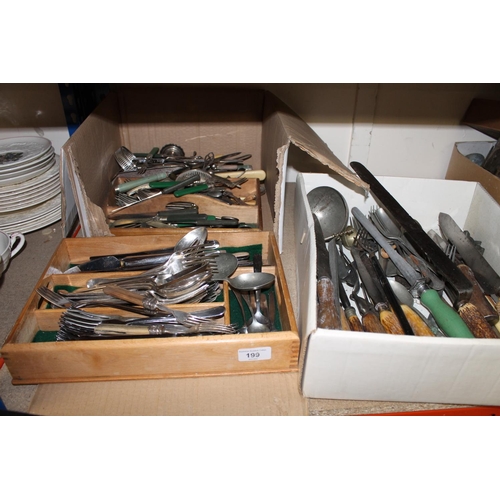 199 - Plated and other flatware.