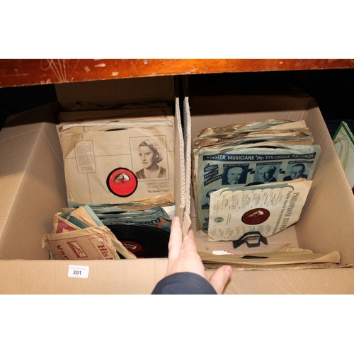 301 - Large quantity of mainly vintage records to include Classical and opera with some in binders.