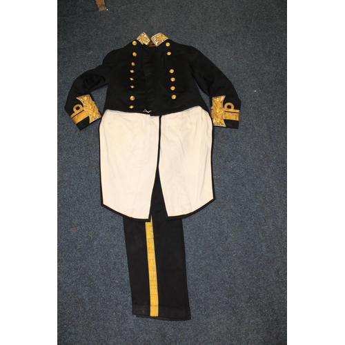 349 - British Naval longtail jacket with label for Heaves Ltd, dated 13.6.28 and named to ABS Dutton, with... 