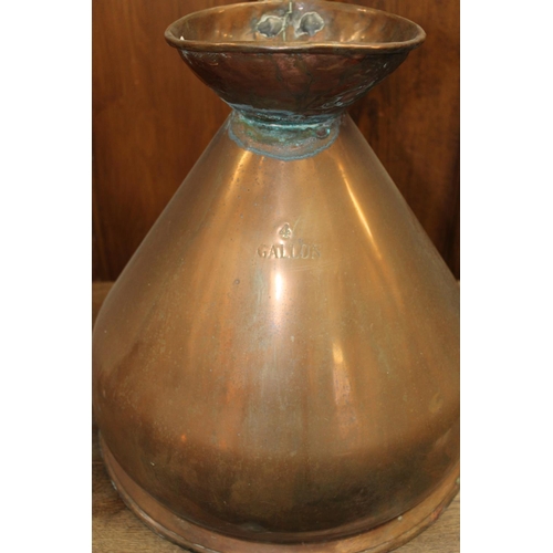 428 - Victorian copper 4 gallon harvest measure.