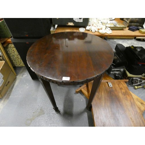 396 - Antique round mahogany occasional table.