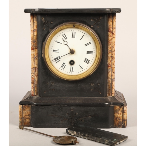 469 - Mantel clock (cracked face), 23cm height