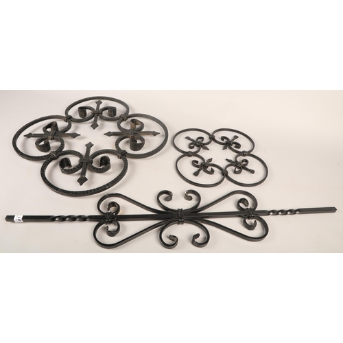 481 - Three pieces of decorative wrought iron