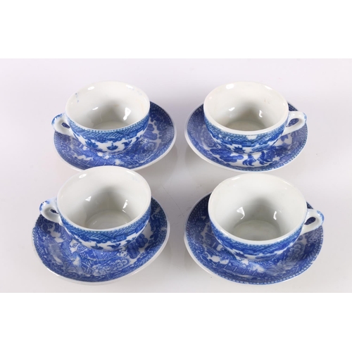 141 - Chinese style miniature blue and white toy china tea service in original box.