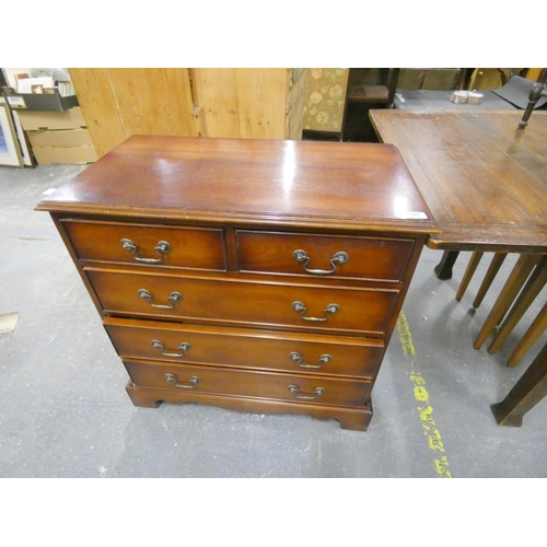 308 - Small Georgian style modern chest of drawers.