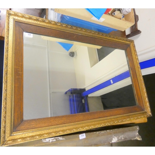 328 - Large antique gilt frame wall mirror.