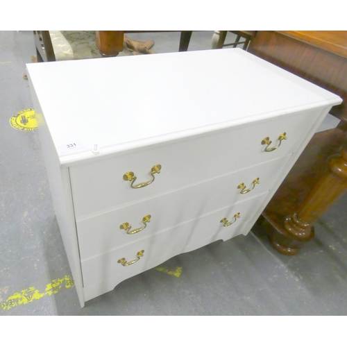 331 - Modern chest of three drawers.