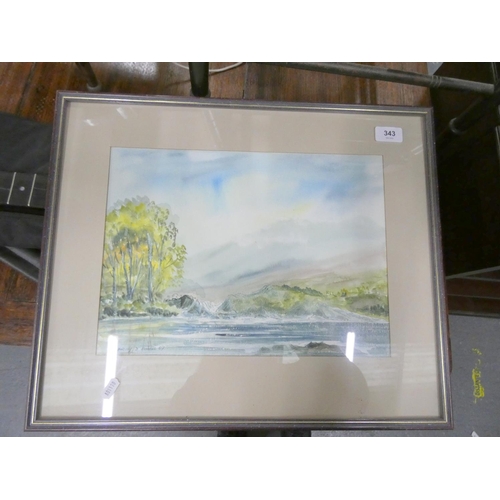 343 - Brian Powell signed landscape watercolour.