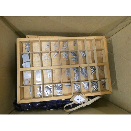 347 - Two boxes containing an assortment of printers type.