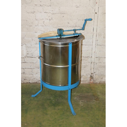 206 - Aluminium honey separator drum, 93cm high.