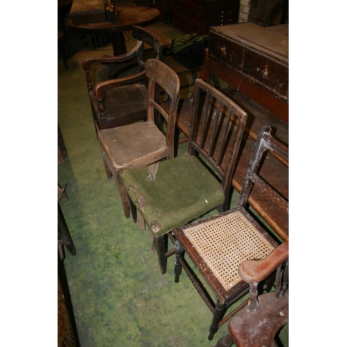 290 - Four antique chairs.