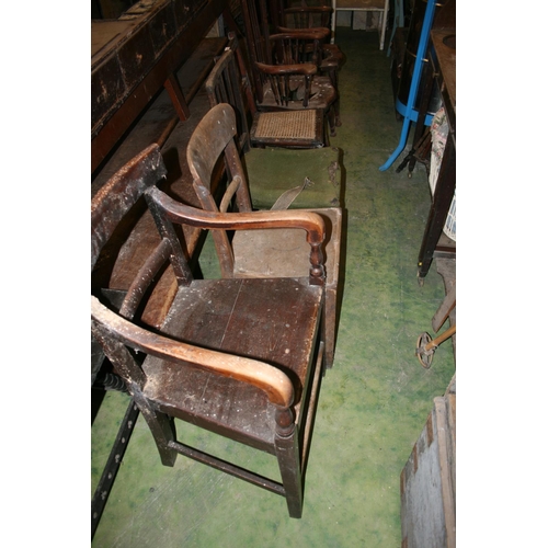 290 - Four antique chairs.