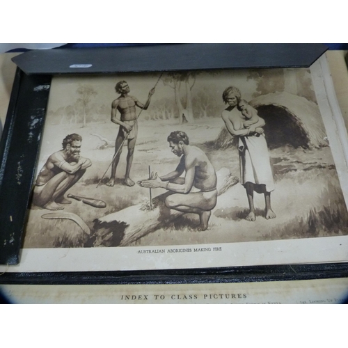 10 - Victorian print, unframed, also facsimile black and white plates of Aboriginal and other historical ... 