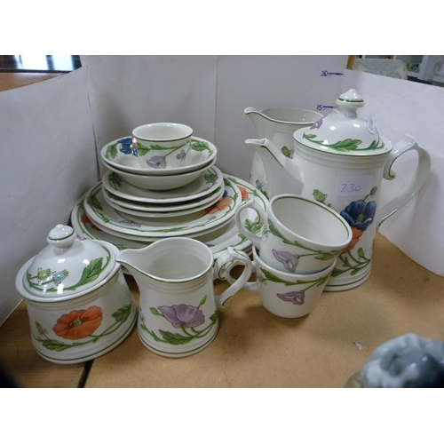 230 - Part Villeroy & Boch Amapola tea/breakfast set.  (17)