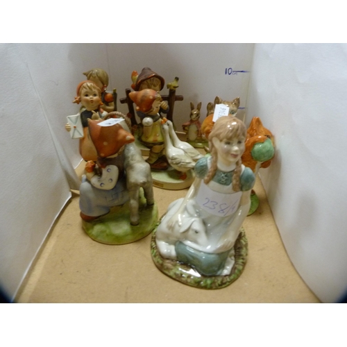 238 - Group of figures to include Hummel figures, Beswick Beatrix Potter figures and a Royal Doulton figur... 