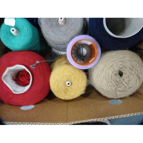 26 - Two cartons of assorted wool etc.