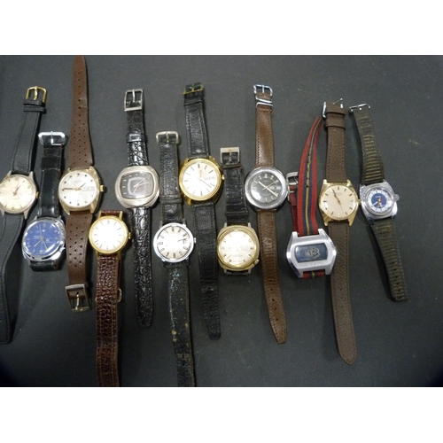 287 - Collection of assorted manual wind and automatic wristwatches to include Timex, Sekonda, Orion, etc.... 