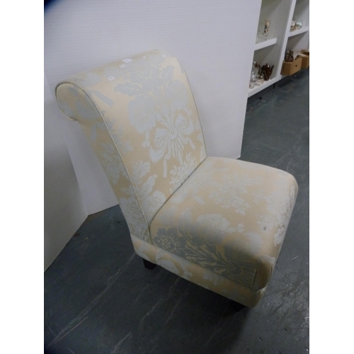 446 - Contemporary floral upholstered easy chair.