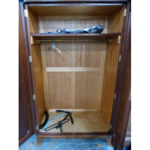 450 - Mahogany two-door wardrobe.