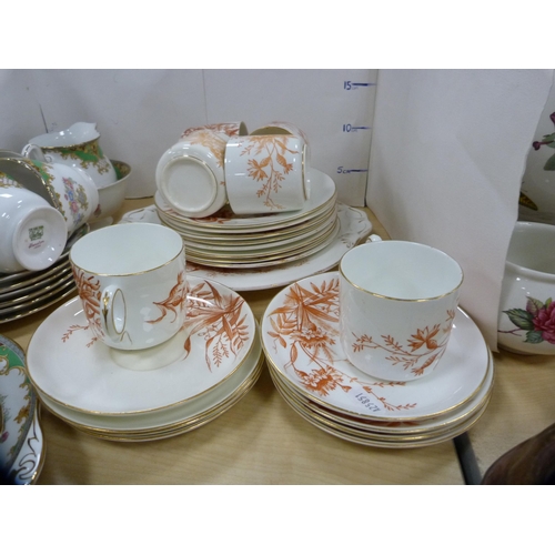 5 - Shelley 'Sheraton' pattern part tea set and another part tea service.