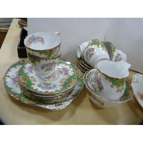 5 - Shelley 'Sheraton' pattern part tea set and another part tea service.