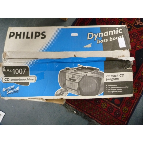 73 - Philips AZ1007 CD radio, boxed.