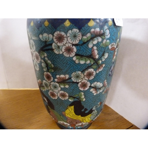 98 - Two large antique cloisonné vases.  (2)