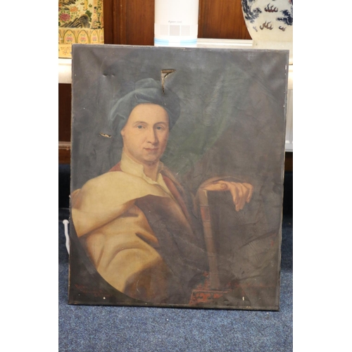 20B - 19TH CENTURY SCHOOL Half length portrait of Sir George Clerk Maxwell (1715-1784) Oil painting on can... 