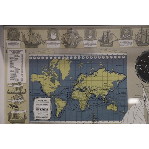 20N - Swedish Mariner's Chart, published by Tull Graphic Inc, 61cm x 107cm.