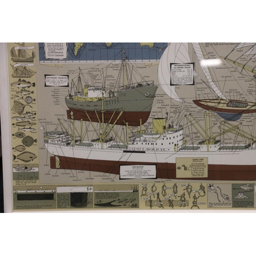 20N - Swedish Mariner's Chart, published by Tull Graphic Inc, 61cm x 107cm.