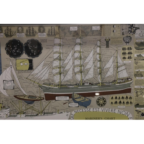 20N - Swedish Mariner's Chart, published by Tull Graphic Inc, 61cm x 107cm.