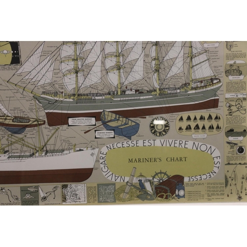 20N - Swedish Mariner's Chart, published by Tull Graphic Inc, 61cm x 107cm.