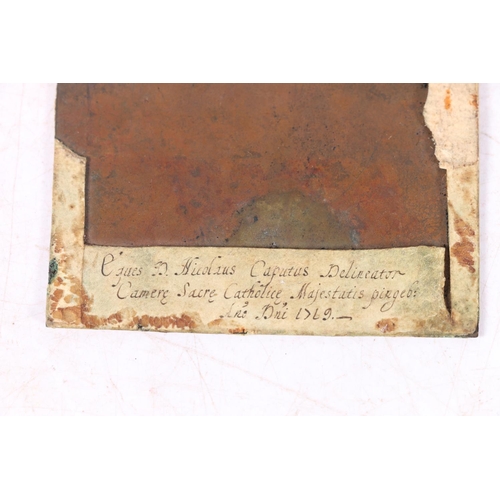 20R - 19TH CENTURY SCHOOL Embracing couple Painting on paper laid on copper panel, unsigned but annotated ... 