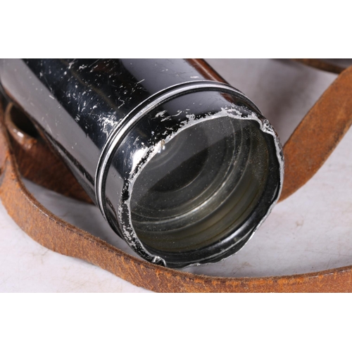 371 - Dallmeyer of London four draw telescope in original leather case, 89cm when fully extended.