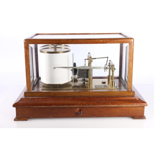 93 - J Lizars Ltd of Edinburgh barograph in mahogany case, 37cm.