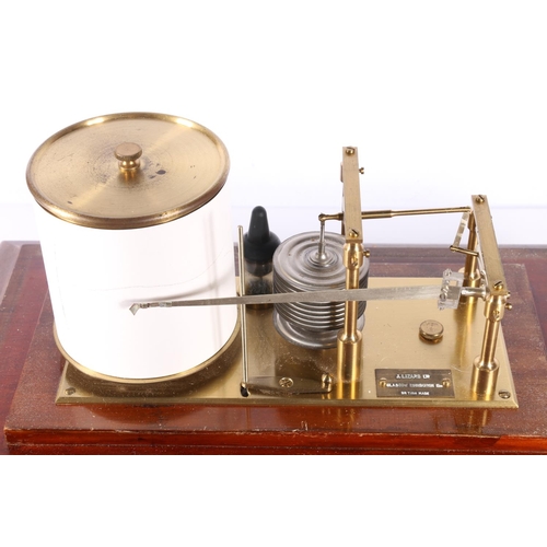 93 - J Lizars Ltd of Edinburgh barograph in mahogany case, 37cm.