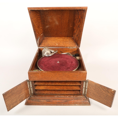 526 - Gramophone in hardwood case