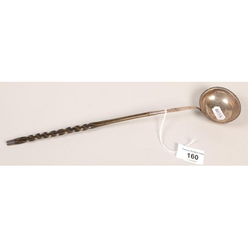 160 - Silver Toddy Spoon with turned wooden handle