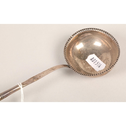 160 - Silver Toddy Spoon with turned wooden handle