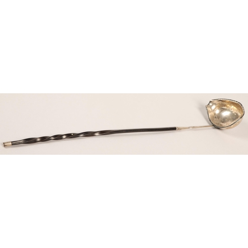 161A - Silver Toddy Spoon with turned wooden handle