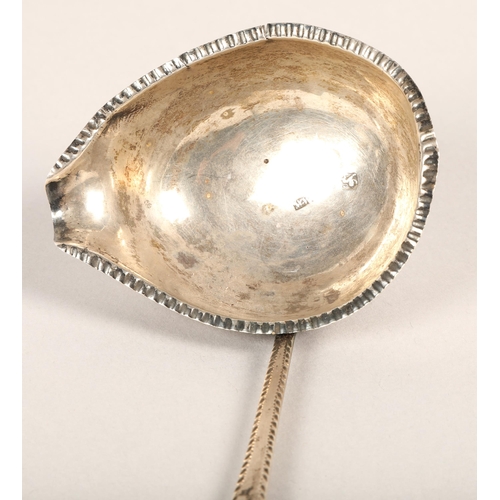 161A - Silver Toddy Spoon with turned wooden handle