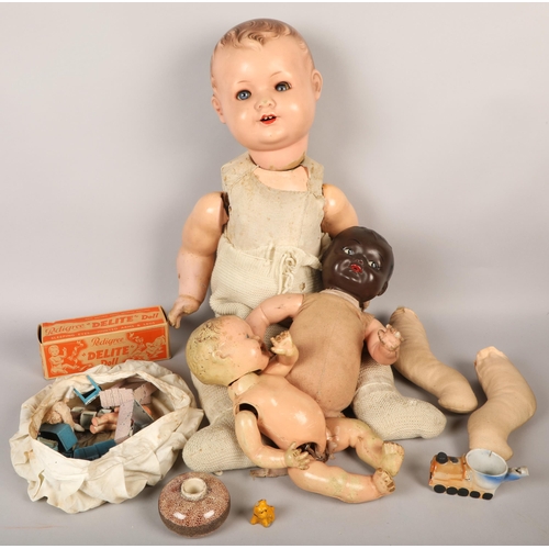 367 - Assortment of dolls. The largest marked A M Germany