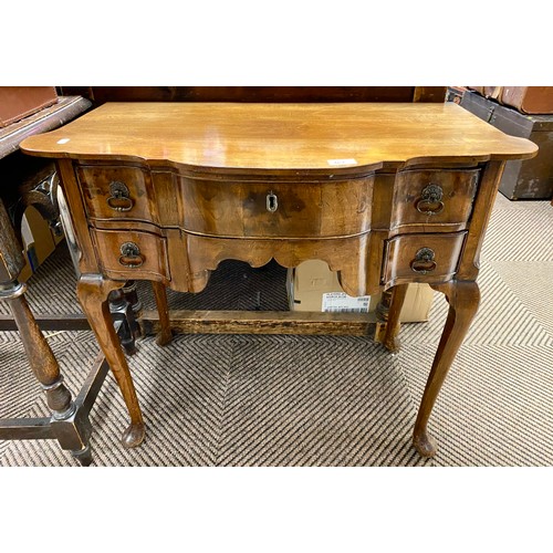 462 - Breakfront hall table with fitted drawers